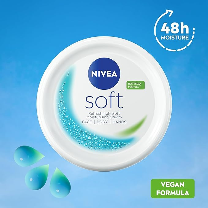 NIVEA Soft Moisturising Cream, A Moisturising Cream for Face, Body and Hands with Vitamin E and Jojoba Oil, Hand Cream Moisturises Deeply, All-Purpose Day Cream, Jar 200ml2